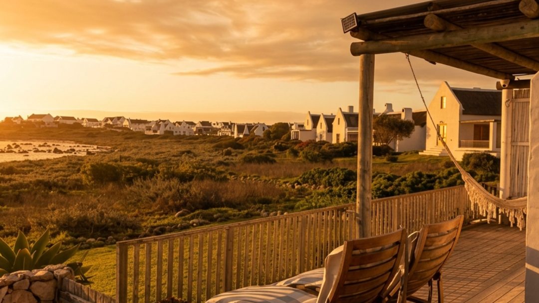 Sunset over a bay at Jacobsbaai (Jacobs Bay) on the Cape West Coast.